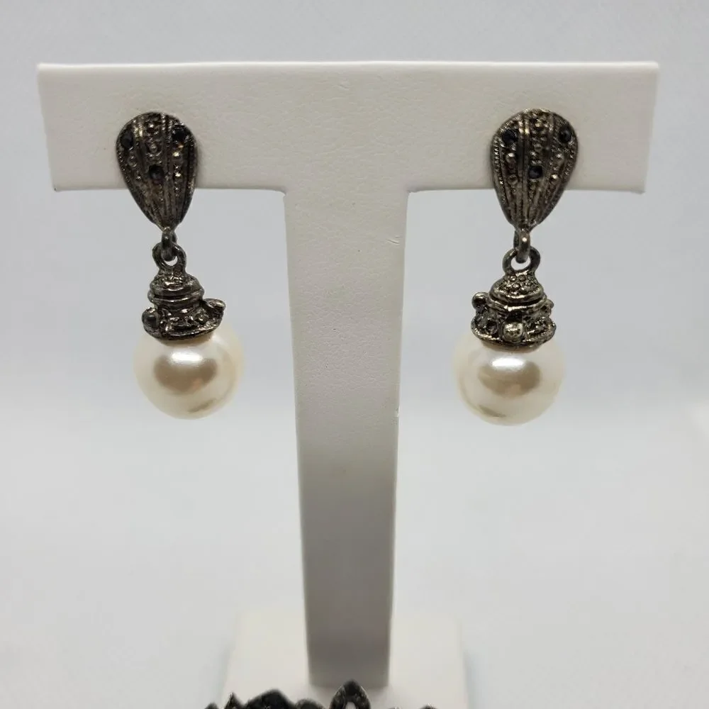 Marcasite Pin & Earrings